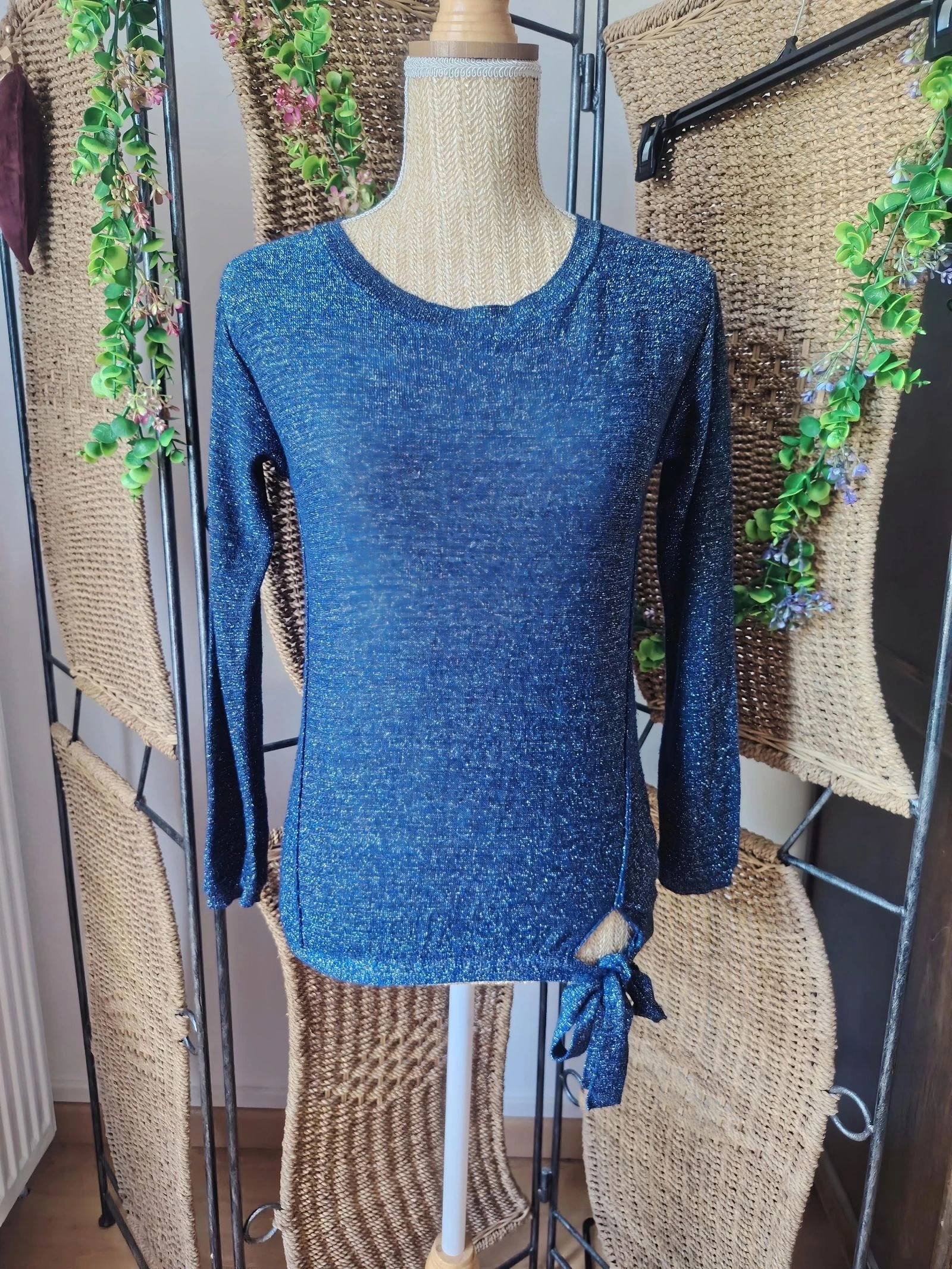 Pull marine paillettes 34 Riu Paris 